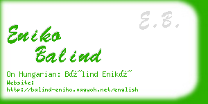 eniko balind business card